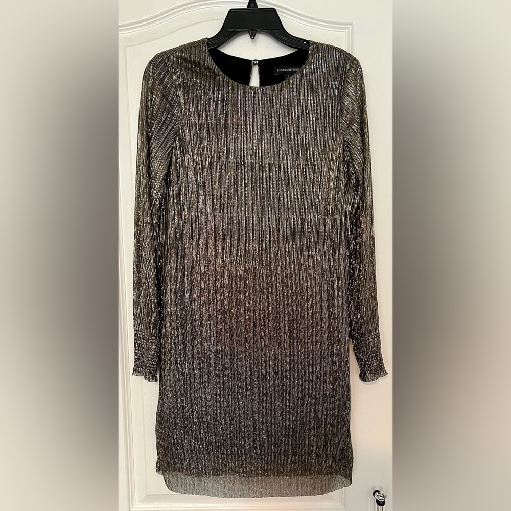 Banana Republic Metallic Swing Dress, Sz 2